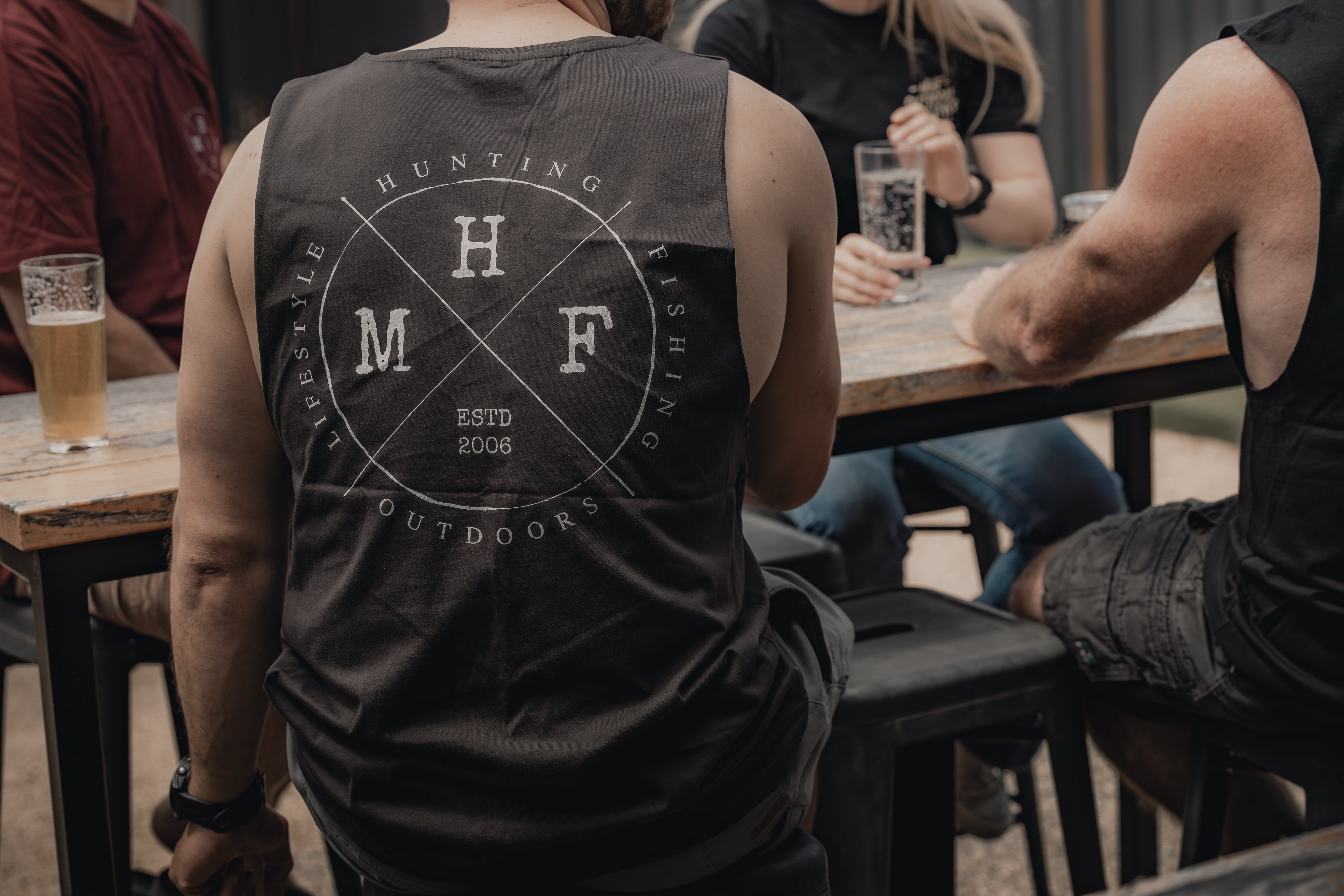 MHF Mens Lifestyle Singlet - Coal - XS / COAL - Mansfield Hunting & Fishing - Products to prepare for Corona Virus