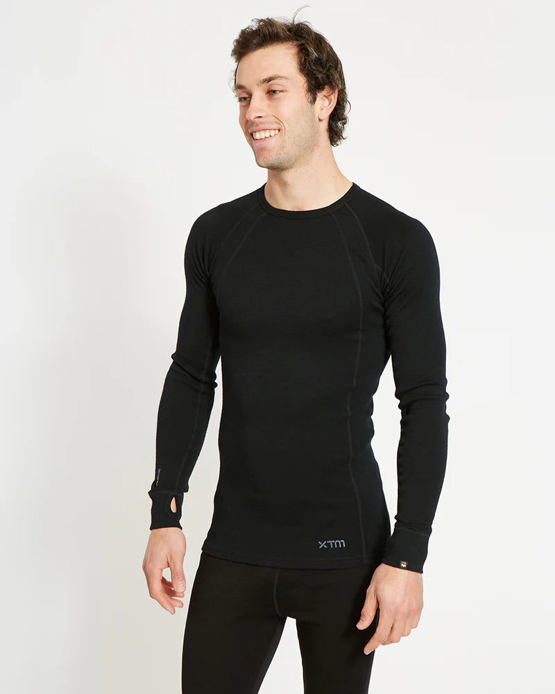XTM Merino Mens Long Sleeve Crew Top Alpine 230GSM - Heavyweight - - Mansfield Hunting & Fishing - Products to prepare for Corona Virus