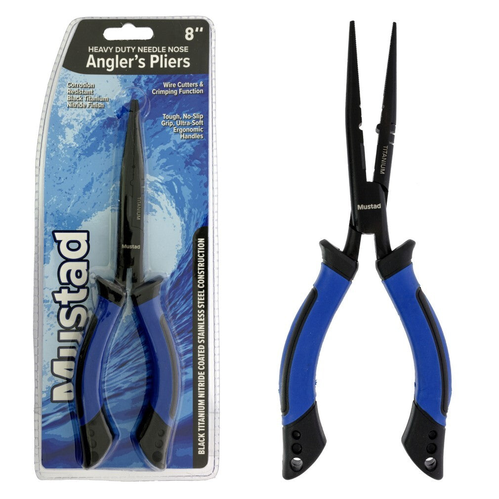 Mustad Heavy Duty Plier Straight Needle Nose 8inch -  - Mansfield Hunting & Fishing - Products to prepare for Corona Virus