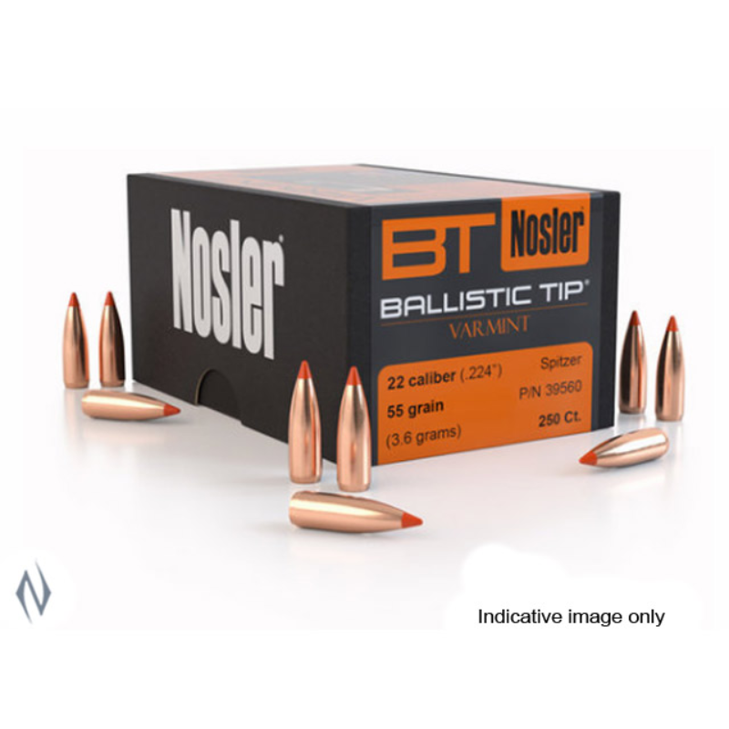 Nosler 22 Cal 50gr Ballistic Tip Projectiles - 1000pk - - Mansfield Hunting & Fishing - Products to prepare for Corona Virus