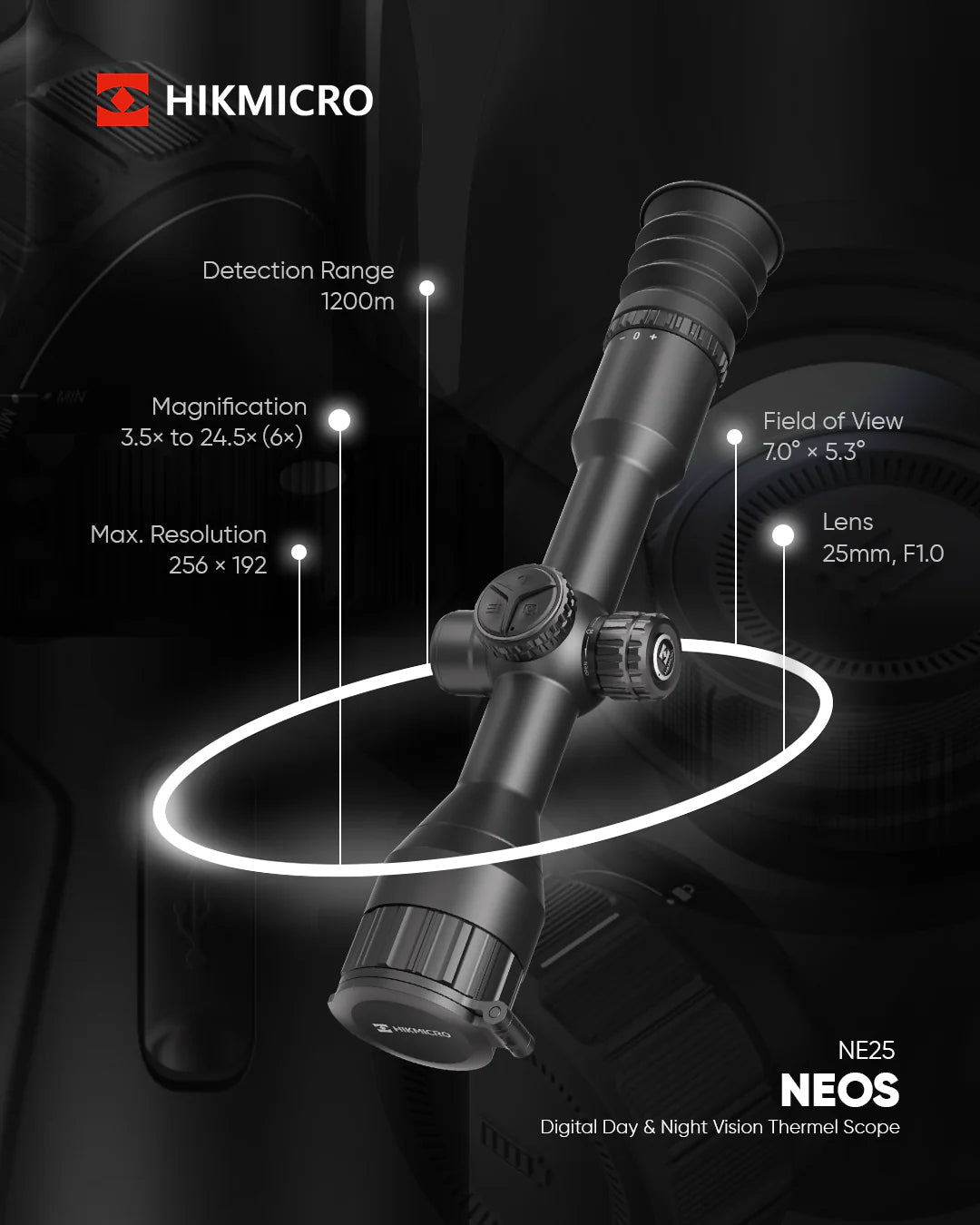 Hikmicro NEOS NE25 25mm Thermal Scope - - Mansfield Hunting & Fishing - Products to prepare for Corona Virus