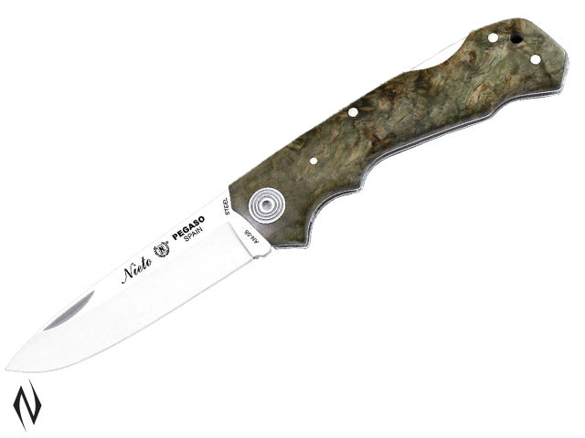 Nieto Pegaso Green Root 8cm Folding Knife - - Mansfield Hunting & Fishing - Products to prepare for Corona Virus