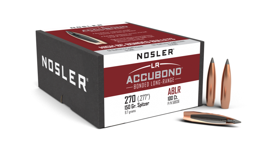 Nosler Accubond 270 cal 150gr SP Long Range Projectiles - 100pk -  - Mansfield Hunting & Fishing - Products to prepare for Corona Virus