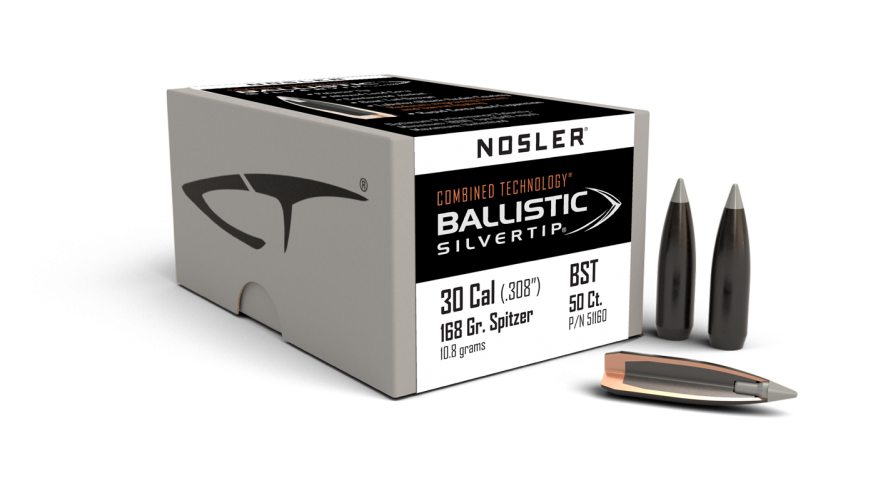 Nosler 308 168gr Ballictic Silvertip 50pk -  - Mansfield Hunting & Fishing - Products to prepare for Corona Virus
