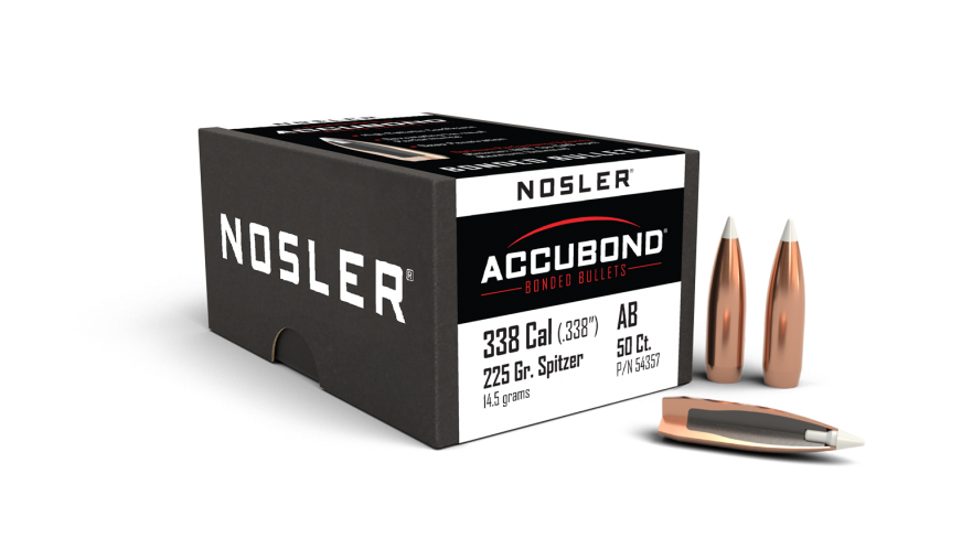 Nosler 338 225gr Accubond Projectiles - 50pk -  - Mansfield Hunting & Fishing - Products to prepare for Corona Virus