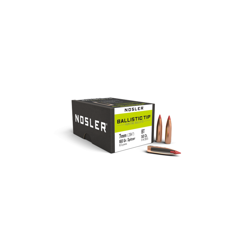 Nosler 7mm 160gr Ballistic Tip Projectiles - 50pk -  - Mansfield Hunting & Fishing - Products to prepare for Corona Virus