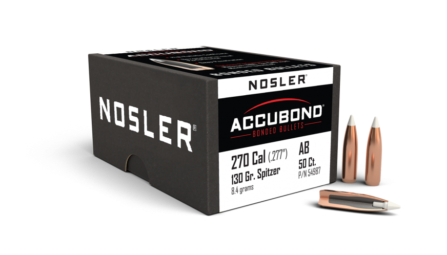 Nosler Accubond 270 cal 130gr Projectiles - 50pk -  - Mansfield Hunting & Fishing - Products to prepare for Corona Virus