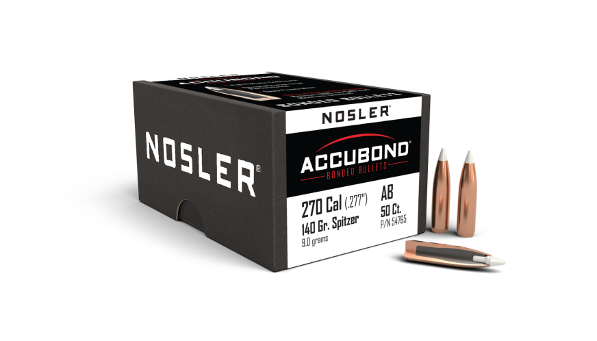 Nosler Accubond 270 cal 140gr Projectiles - 50pk -  - Mansfield Hunting & Fishing - Products to prepare for Corona Virus