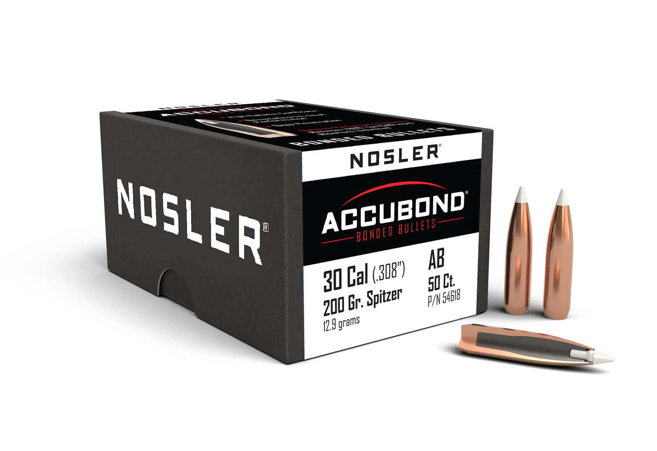 Nosler Accubond 30 cal 200gr Projectiles - 50pk -  - Mansfield Hunting & Fishing - Products to prepare for Corona Virus