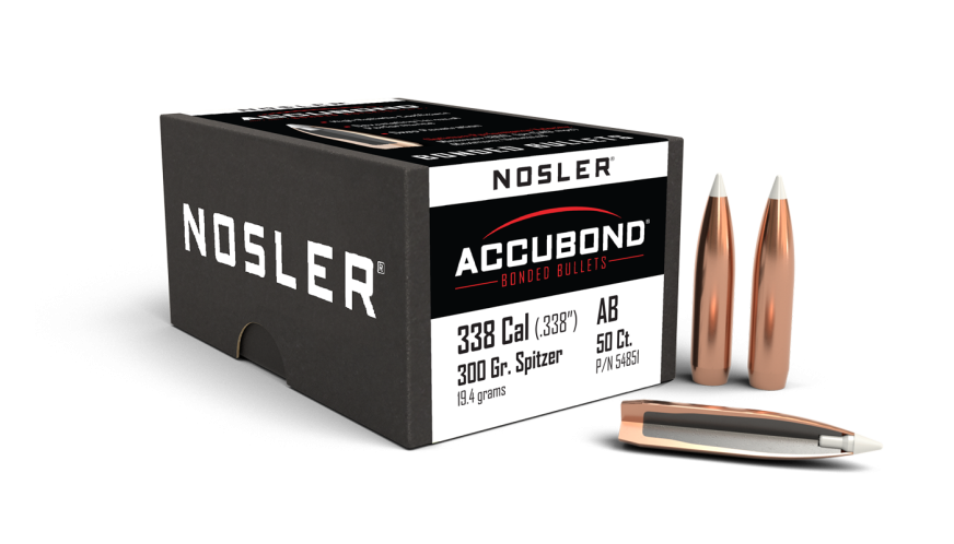 Nosler Accubond 338 300Gr Projectiles - 50pk - - Mansfield Hunting & Fishing - Products to prepare for Corona Virus