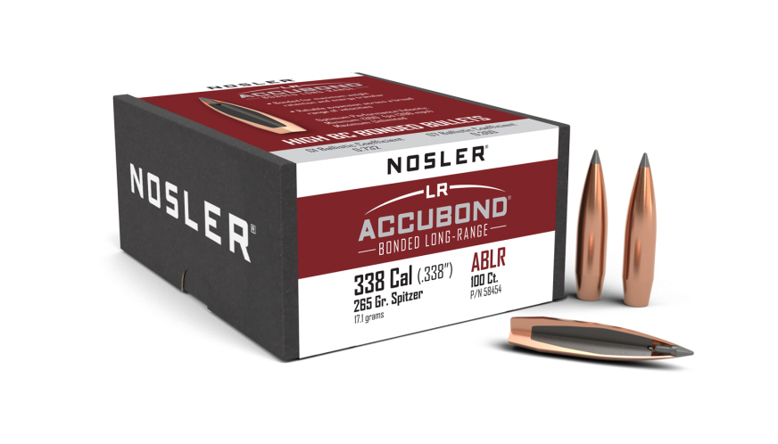Nosler Accubond Long Range 338 265gr Projectiles - 100pk -  - Mansfield Hunting & Fishing - Products to prepare for Corona Virus