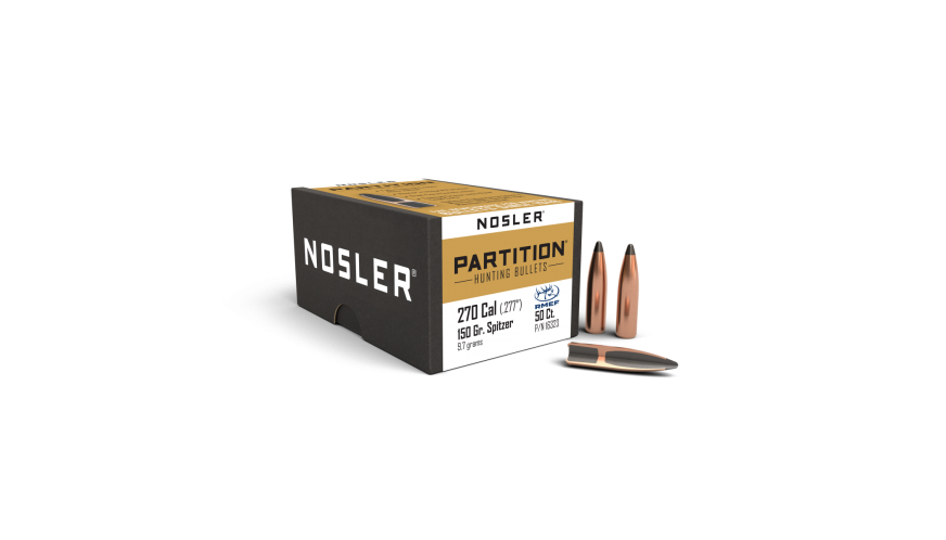 Nosler Partition 270 cal 150gr Projectiles - 50pk -  - Mansfield Hunting & Fishing - Products to prepare for Corona Virus