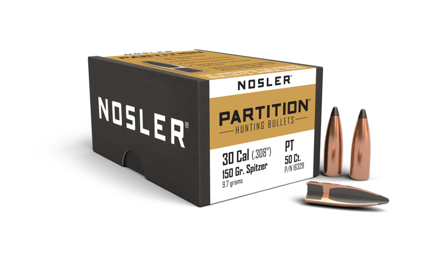 Nosler Partition 30 cal 150gr SP Projectiles - 50pk -  - Mansfield Hunting & Fishing - Products to prepare for Corona Virus