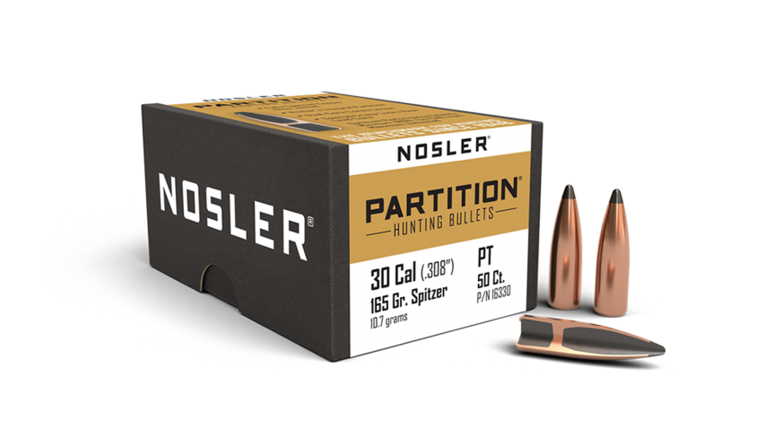 Nosler Partition 30 Cal 165gr Projectiles - 50pk -  - Mansfield Hunting & Fishing - Products to prepare for Corona Virus