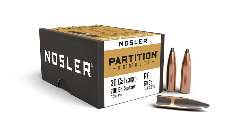 Nosler Partition 30 cal 200gr SP Projectiles - 50pk -  - Mansfield Hunting & Fishing - Products to prepare for Corona Virus