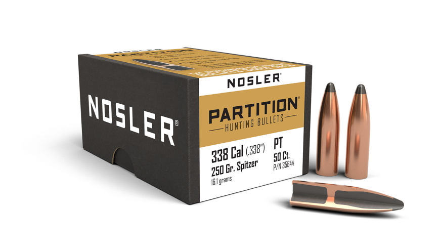 Nosler Partition 338 cal 250gr Projectiles - 50pk - - Mansfield Hunting & Fishing - Products to prepare for Corona Virus