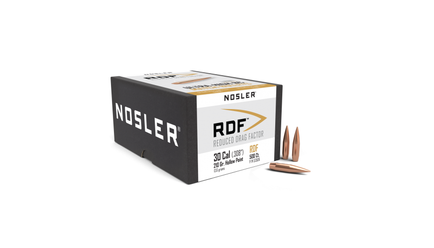Nosler RDF 308 210gr HPBT Projectiles - 500 Pack -  - Mansfield Hunting & Fishing - Products to prepare for Corona Virus