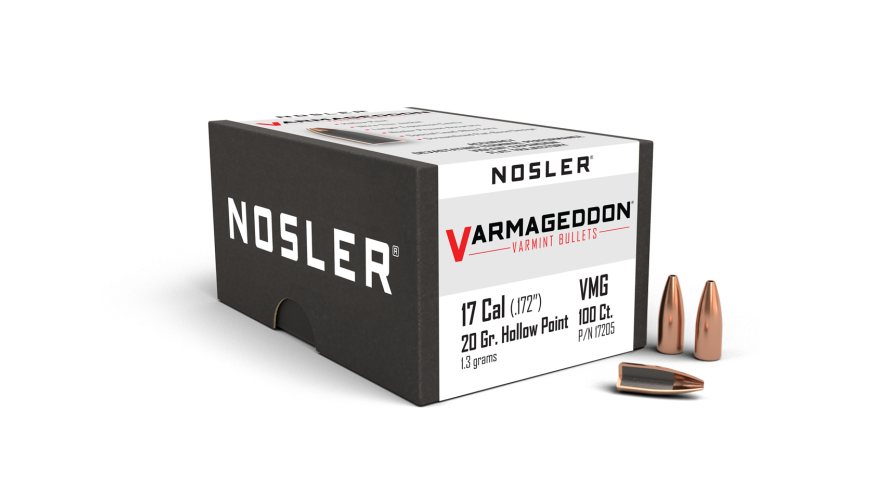Nosler Varmageddon 17 Cal 20gr HP Projectiles - 100pk - - Mansfield Hunting & Fishing - Products to prepare for Corona Virus