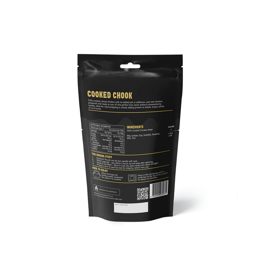 Offgrid Provisions Cooked Chook - 150g - - Mansfield Hunting & Fishing - Products to prepare for Corona Virus