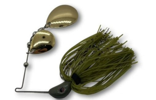 Spin Wright 1/2oz Spinner Bait Rigged With 6 Inch Plastic - 1/2OZ / OLIVE - Mansfield Hunting & Fishing - Products to prepare for Corona Virus