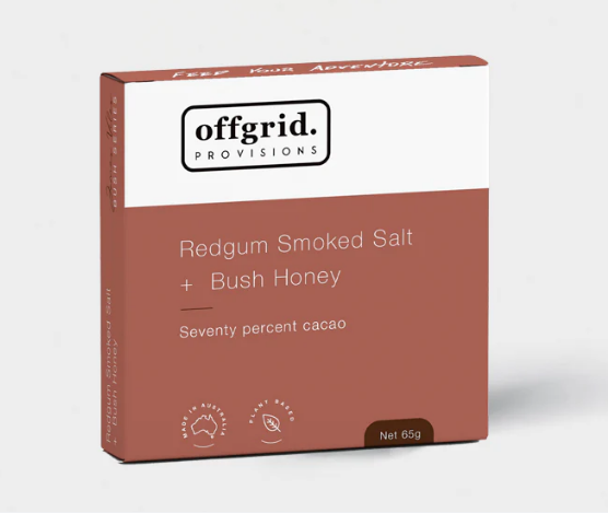 Offgrid Provisions Redgum Smoked Salt + Bush Honey Chocolate -  - Mansfield Hunting & Fishing - Products to prepare for Corona Virus
