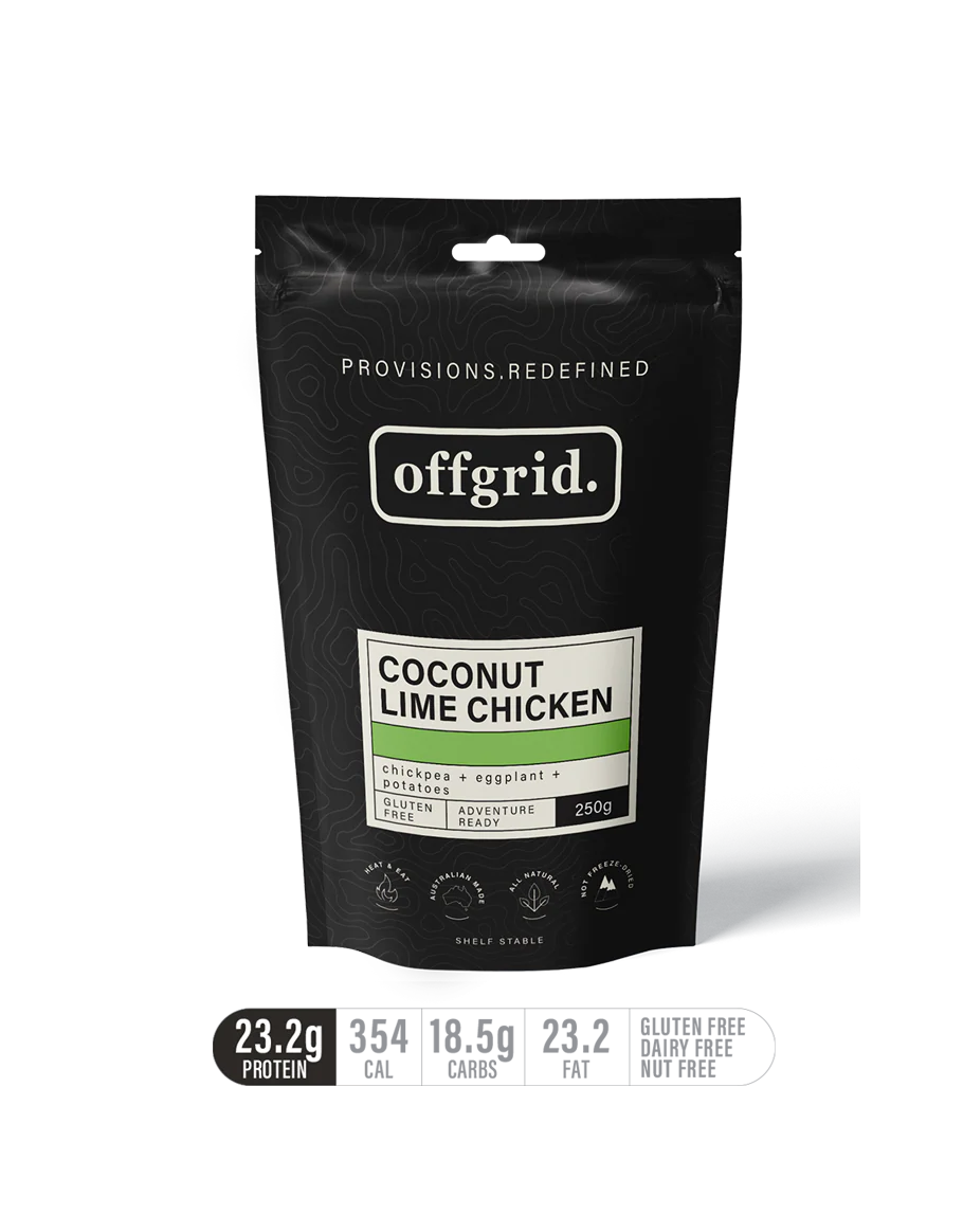 Offgrid Provisions Coconut Lime Chicken 250gr - - Mansfield Hunting & Fishing - Products to prepare for Corona Virus