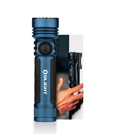 Olight Seeker 4 Pro LED Torch With Holster - Midnight Blue - - Mansfield Hunting & Fishing - Products to prepare for Corona Virus