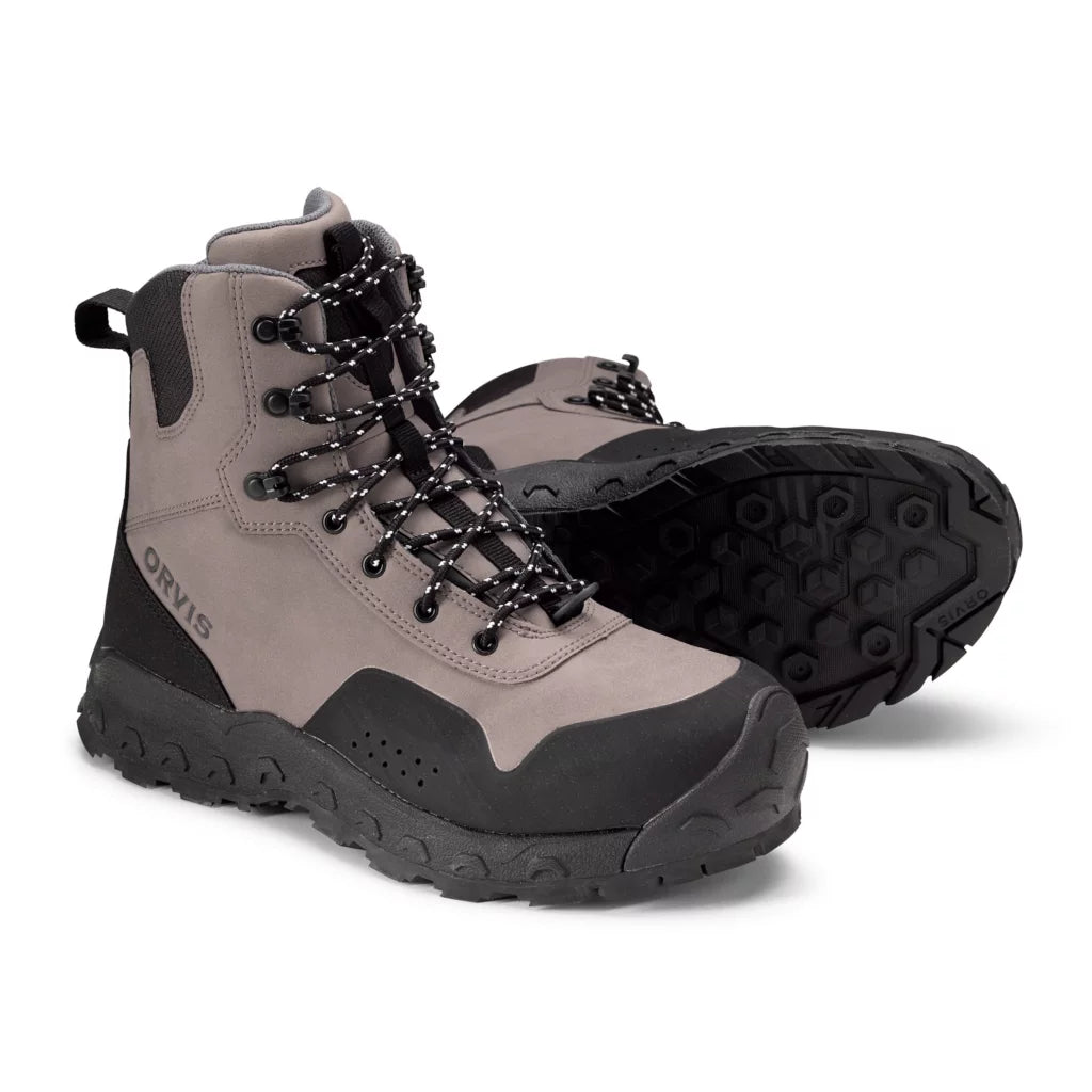 Orvis Clearwater Wading Boot - Rubber Sole - GRAVEL / US 10 - Mansfield Hunting & Fishing - Products to prepare for Corona Virus