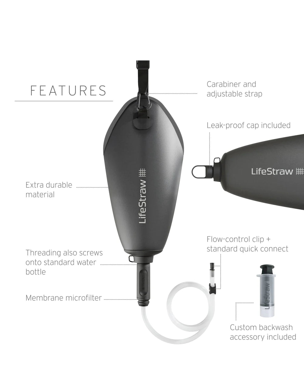 Life Straw Peak Compact Gravity Water Filter System -  - Mansfield Hunting & Fishing - Products to prepare for Corona Virus