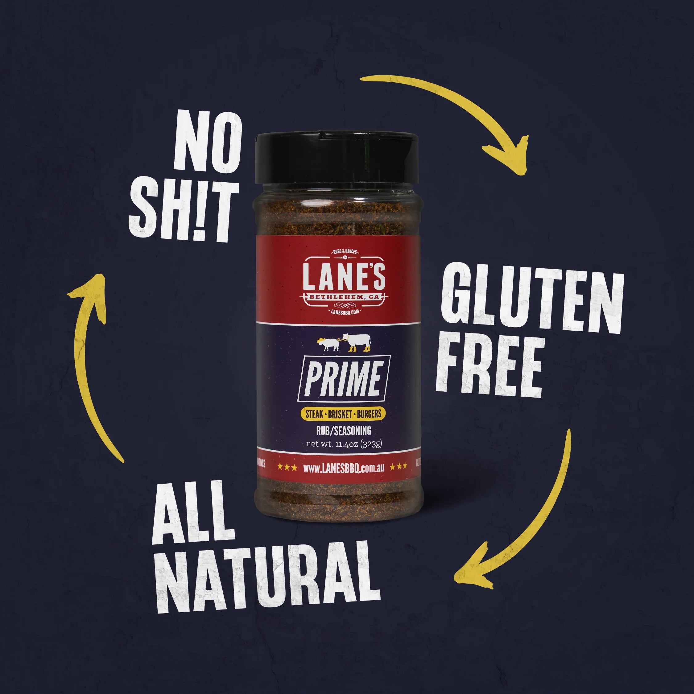 Lanes BBQ Pitmaster Seasoning- PRIME- 323G -  - Mansfield Hunting & Fishing - Products to prepare for Corona Virus