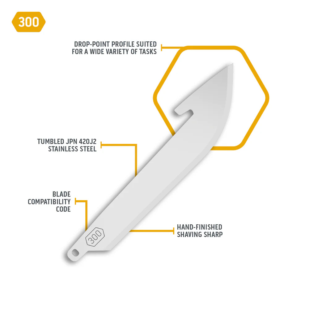 Outdoor Edge Razor VX 3" Drop Point Replacement Blade Pack - - Mansfield Hunting & Fishing - Products to prepare for Corona Virus