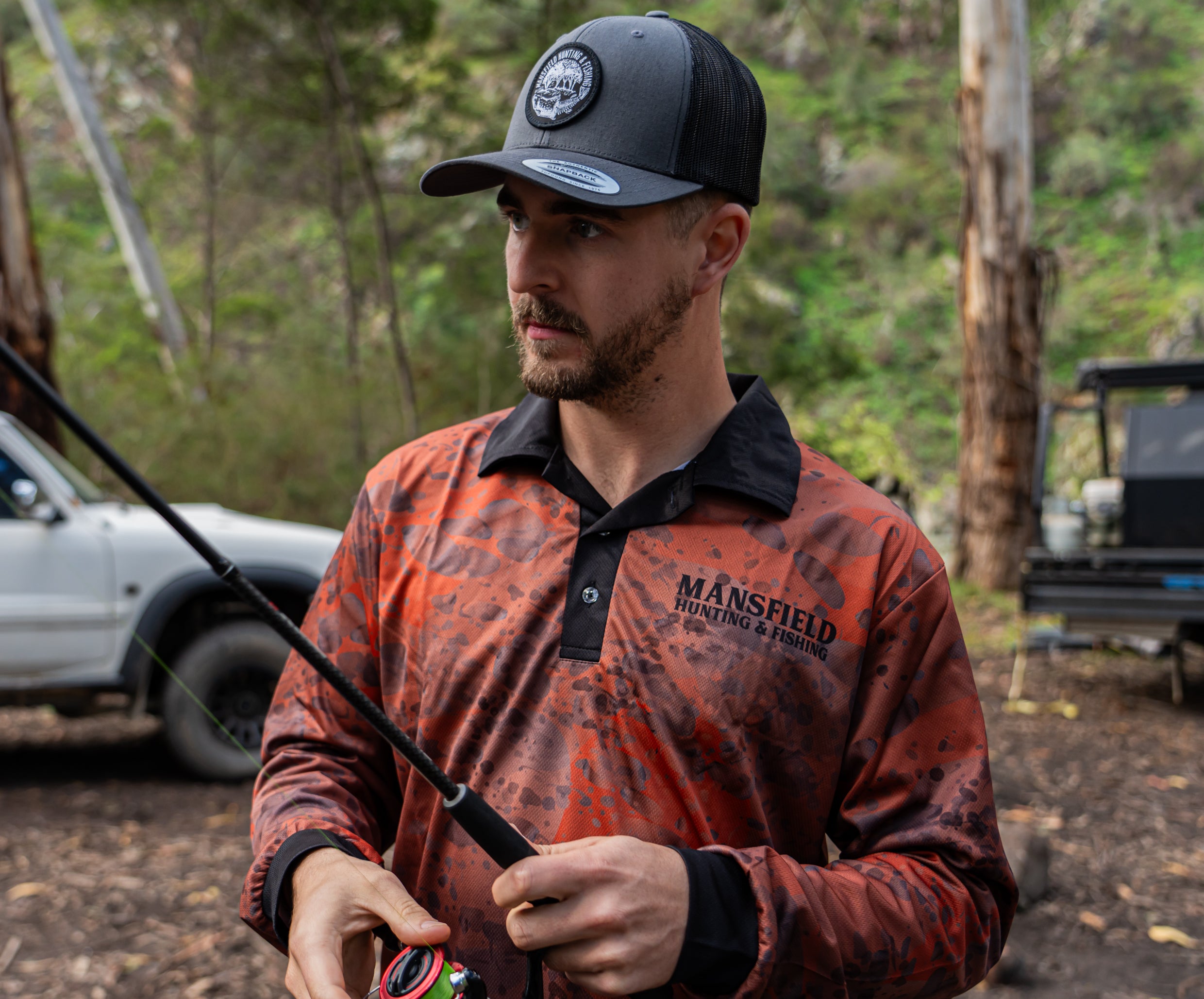 MHF Adults Cod Fishing Shirt UV 50+ - Orange
