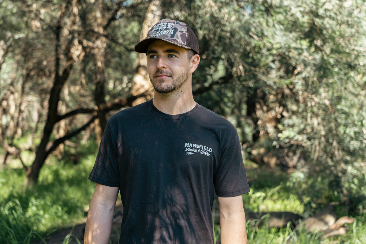 MHF Mens High Country Tee - Coal - - Mansfield Hunting & Fishing - Products to prepare for Corona Virus