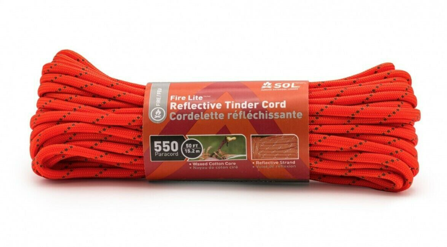 SOL Fire Lite Utility Reflective Tinder Cord - 50ft -  - Mansfield Hunting & Fishing - Products to prepare for Corona Virus