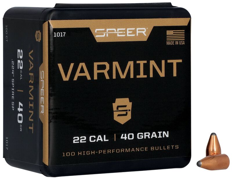 Speer 224 40gr SP 100PK Projectiles -  - Mansfield Hunting & Fishing - Products to prepare for Corona Virus