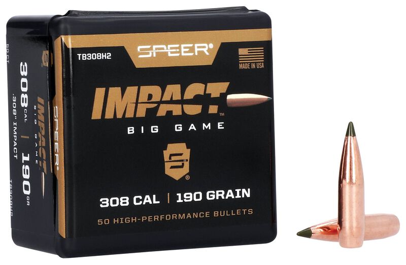 Speer 308 190gr Impact 50pk Projectiles -  - Mansfield Hunting & Fishing - Products to prepare for Corona Virus