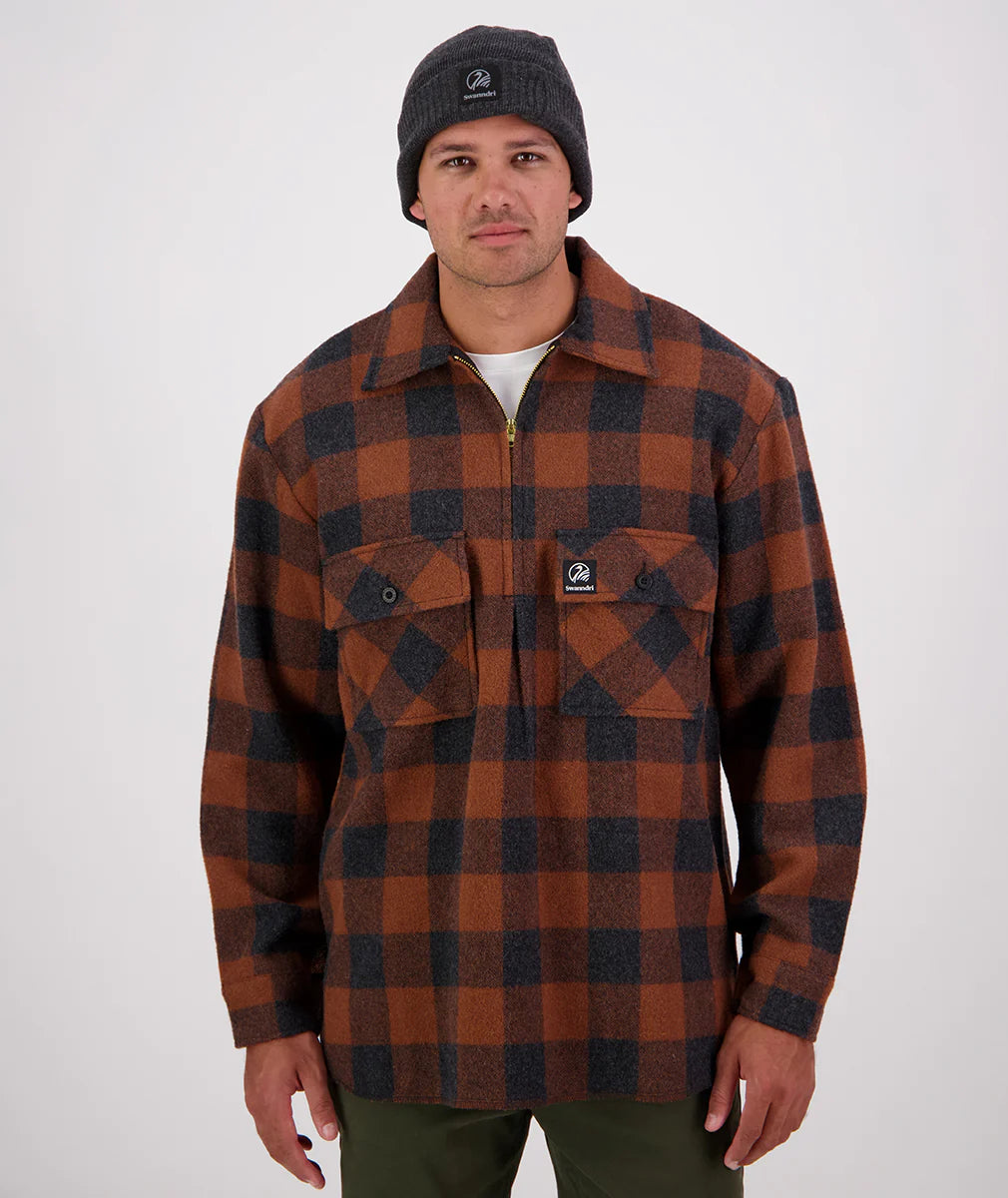 Swanndri Ranger Bush Shirt - Shadow/Rusty Check - XS / SHADOW/RUSTY CHECK - Mansfield Hunting & Fishing - Products to prepare for Corona Virus