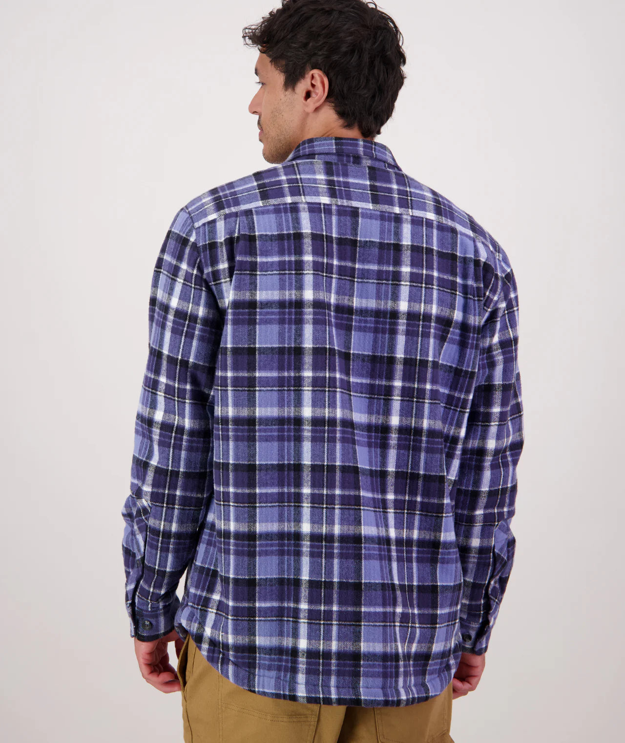 Swanndri Morven Sherpa Mens Long Sleeve Shirt - Bluebird/Navy - - Mansfield Hunting & Fishing - Products to prepare for Corona Virus