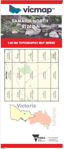 Vicmap - Samaria South 8124-3-S 1:25,000 Scale -  - Mansfield Hunting & Fishing - Products to prepare for Corona Virus