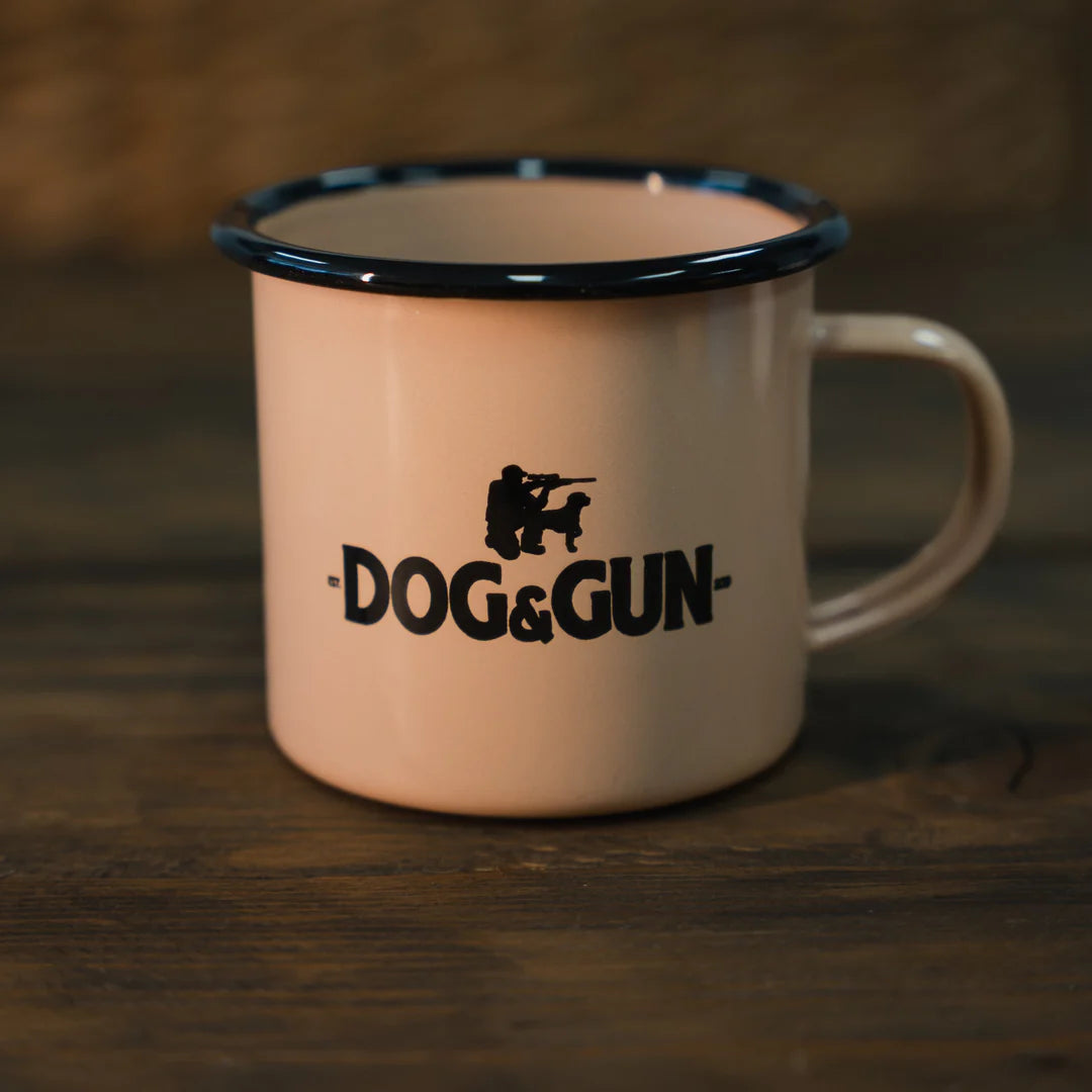 Dog & Gun Enamel Mug Sandy Taupe - - Mansfield Hunting & Fishing - Products to prepare for Corona Virus
