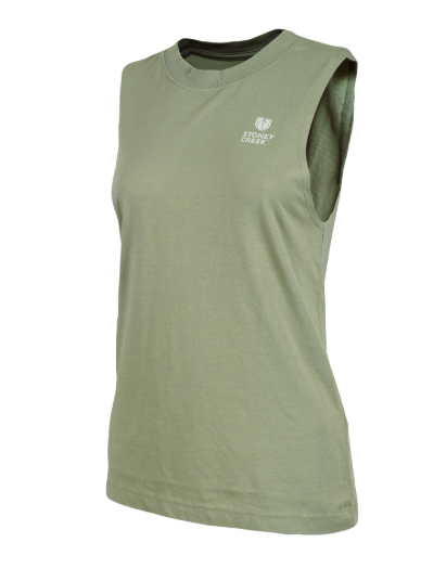 Stoney Creek Womens Brand Tank - 6 / MATCHA GREEN - Mansfield Hunting & Fishing - Products to prepare for Corona Virus