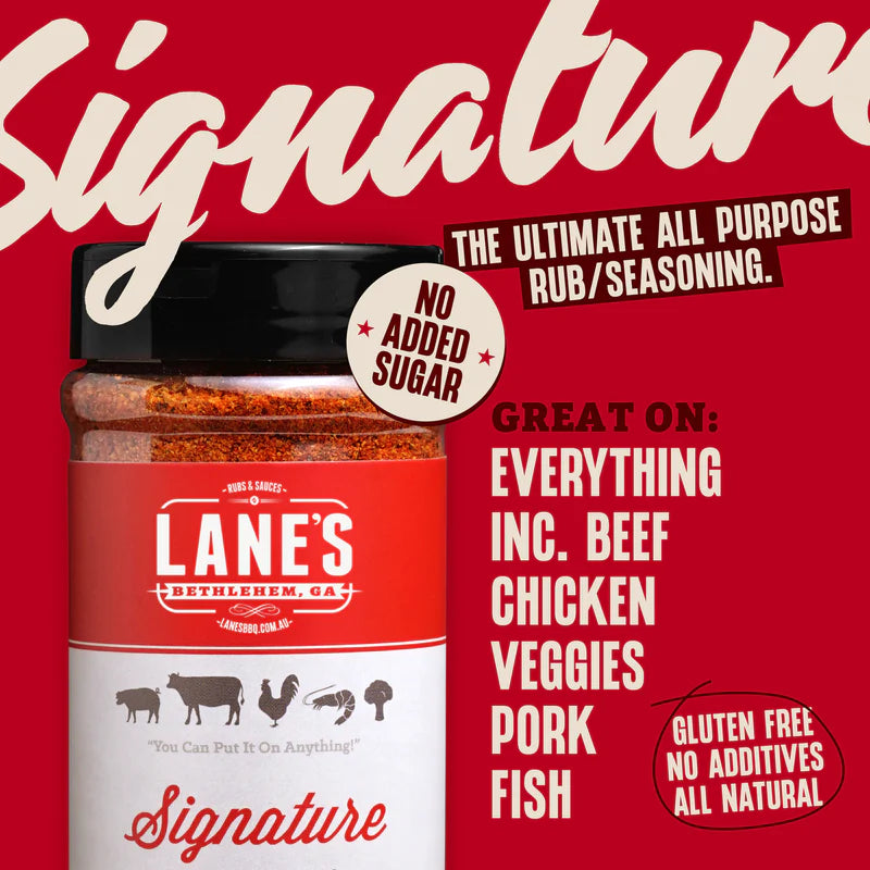 Lanes BBQ Seasoning - SIGNATURE - 124g - - Mansfield Hunting & Fishing - Products to prepare for Corona Virus