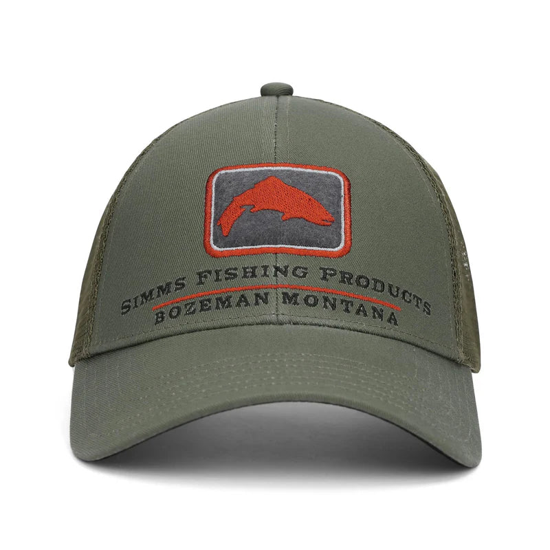 Simms Trout Icon Trucker - SMOKEY OLIVE - Mansfield Hunting & Fishing - Products to prepare for Corona Virus