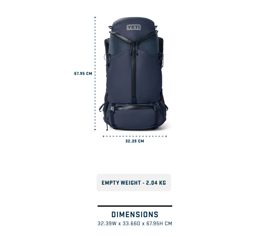 Yeti Mens Skala 50L Backpack - - Mansfield Hunting & Fishing - Products to prepare for Corona Virus