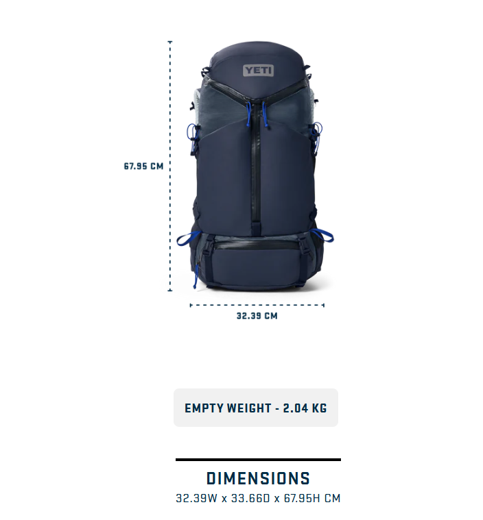 Yeti Womens Skala 50L Backpack - - Mansfield Hunting & Fishing - Products to prepare for Corona Virus