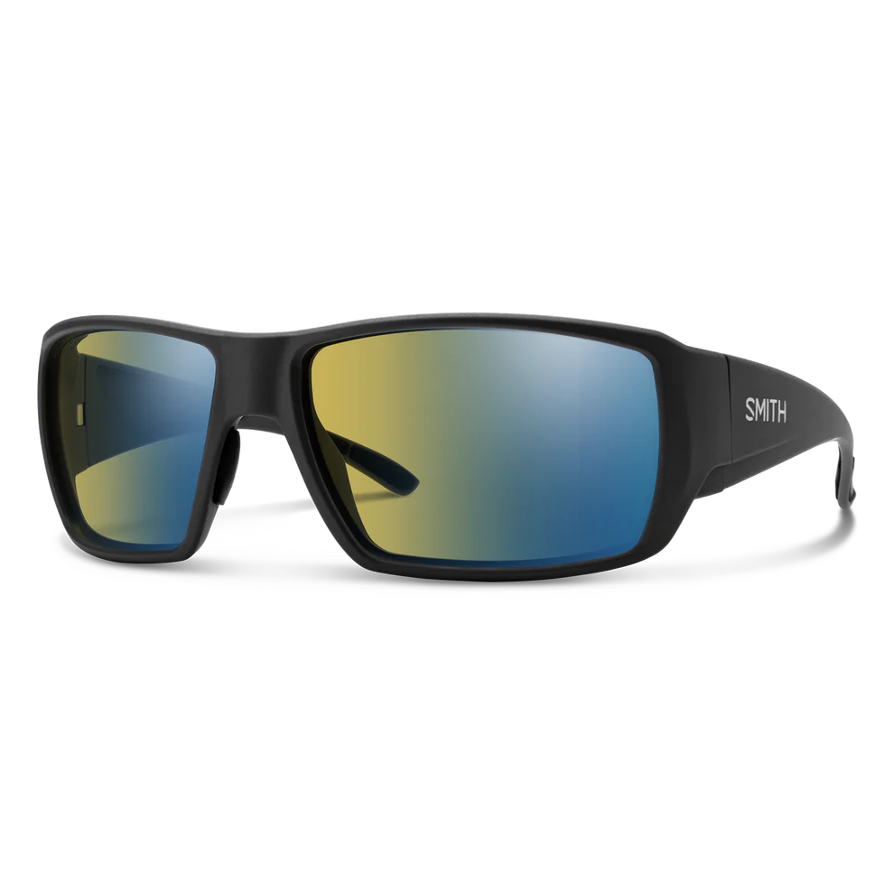 Smith Optics Guide Choice XL - Matte Black Frame Yellow Blue Chromapop Lens Sunglasses - - Mansfield Hunting & Fishing - Products to prepare for Corona Virus