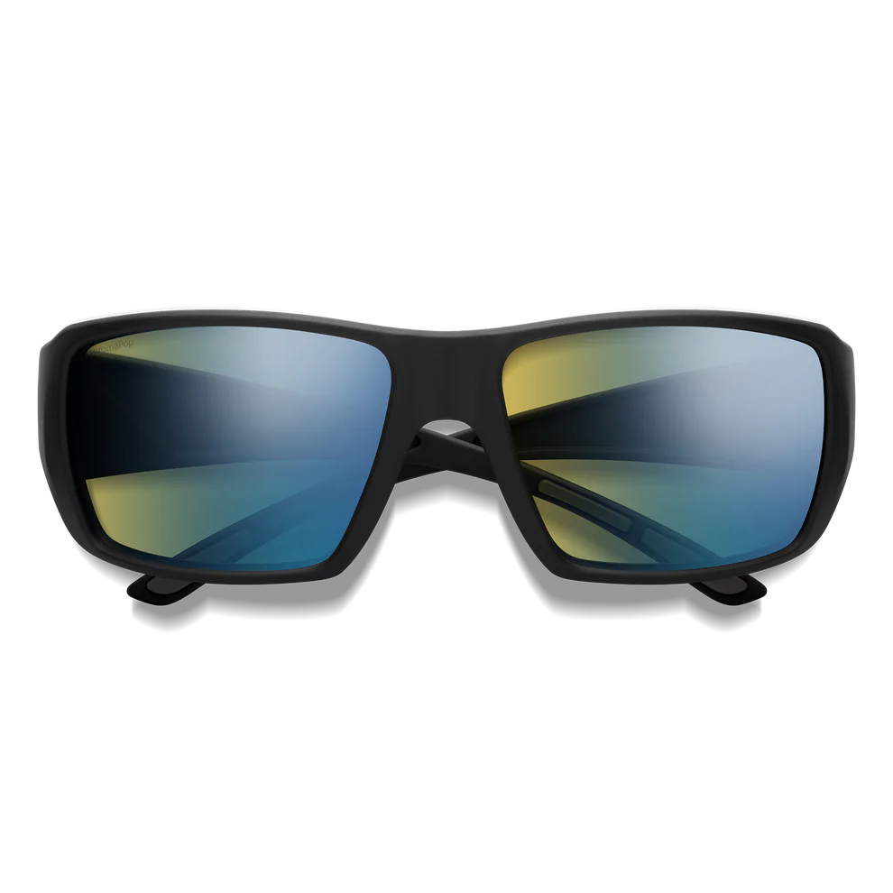 Smith Optics Guide Choice XL - Matte Black Frame Yellow Blue Chromapop Lens Sunglasses - - Mansfield Hunting & Fishing - Products to prepare for Corona Virus