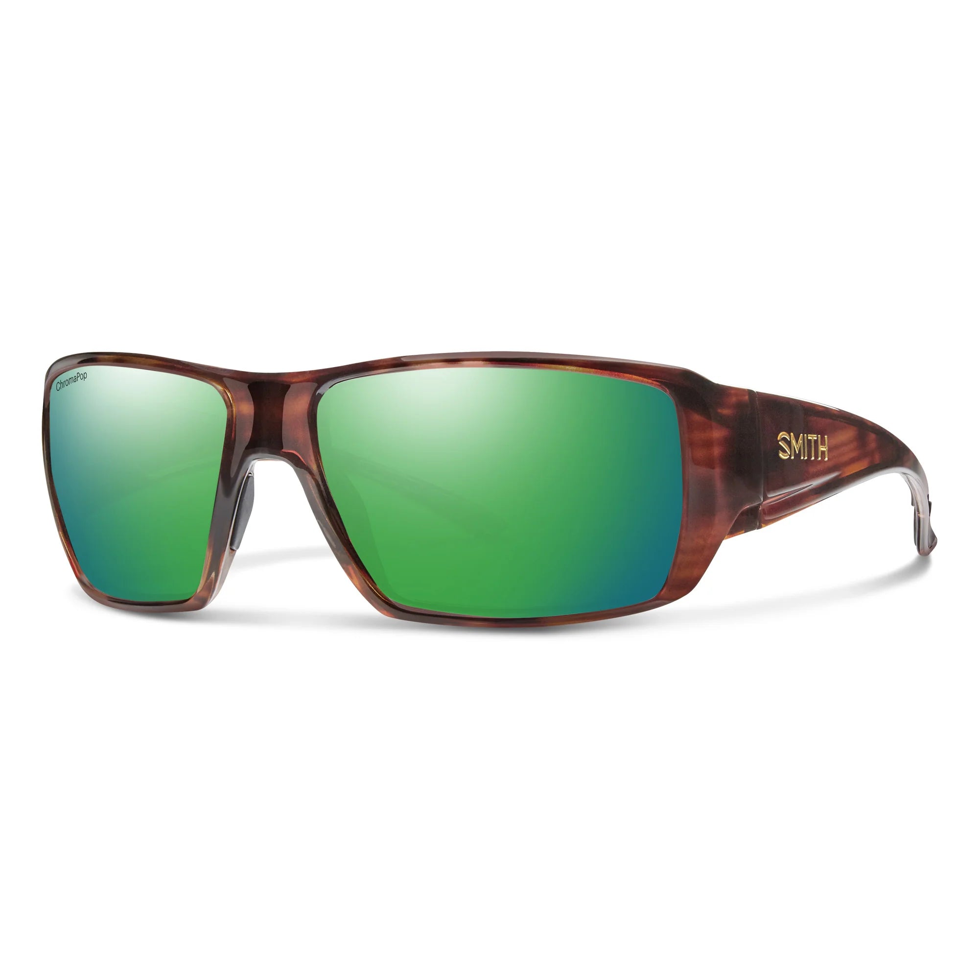 Smith Optics Guide'S Choice XL - Tortoise Frame Brown Green ChromaPop Lens Sunglasses - - Mansfield Hunting & Fishing - Products to prepare for Corona Virus