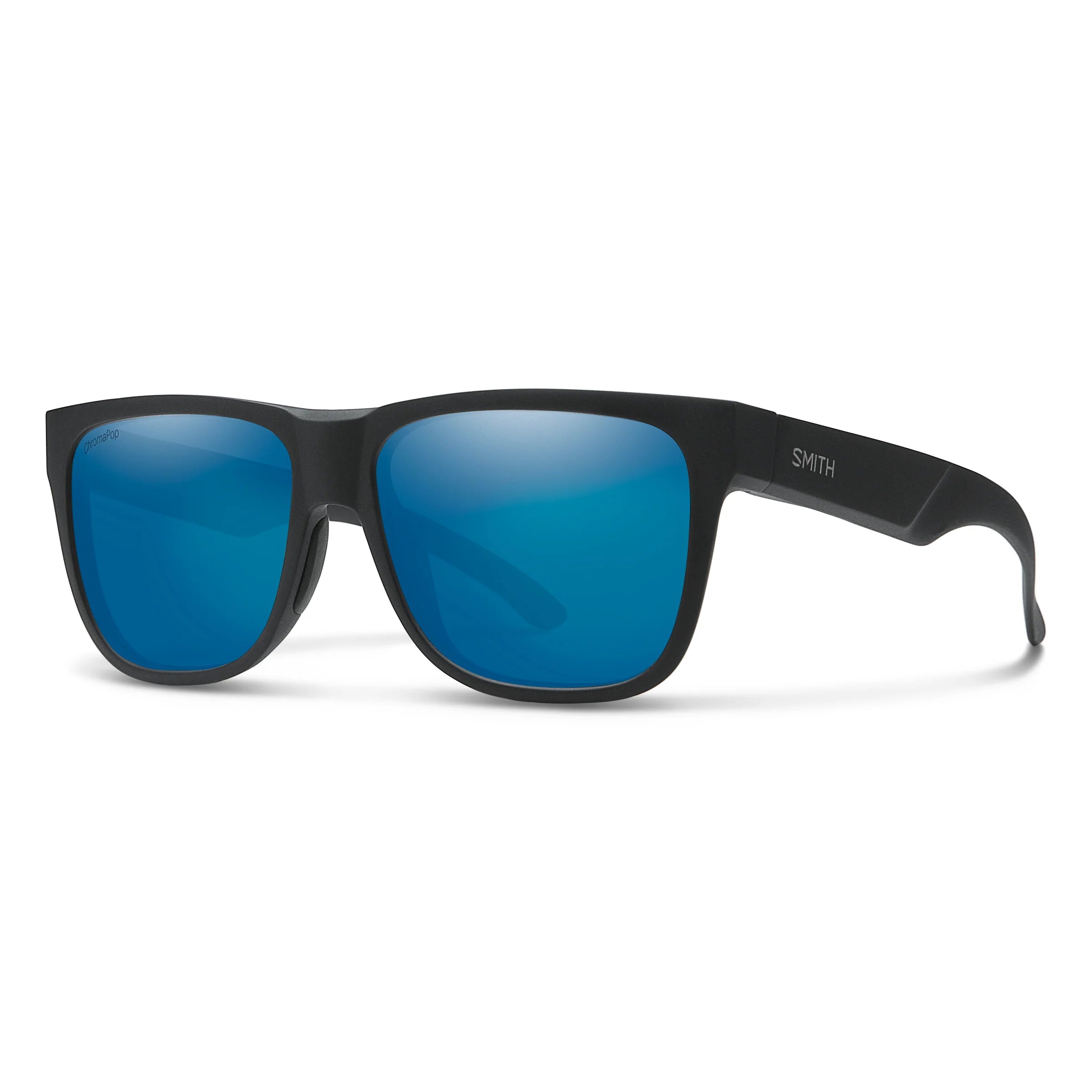 Smith Optics Lowdown 2 - Matte Black Frame Blue Mirror Chromapop Polarized Sunglasses - - Mansfield Hunting & Fishing - Products to prepare for Corona Virus