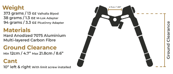 Spartan Valhalla Bipod With Picatinny Standard -  - Mansfield Hunting & Fishing - Products to prepare for Corona Virus